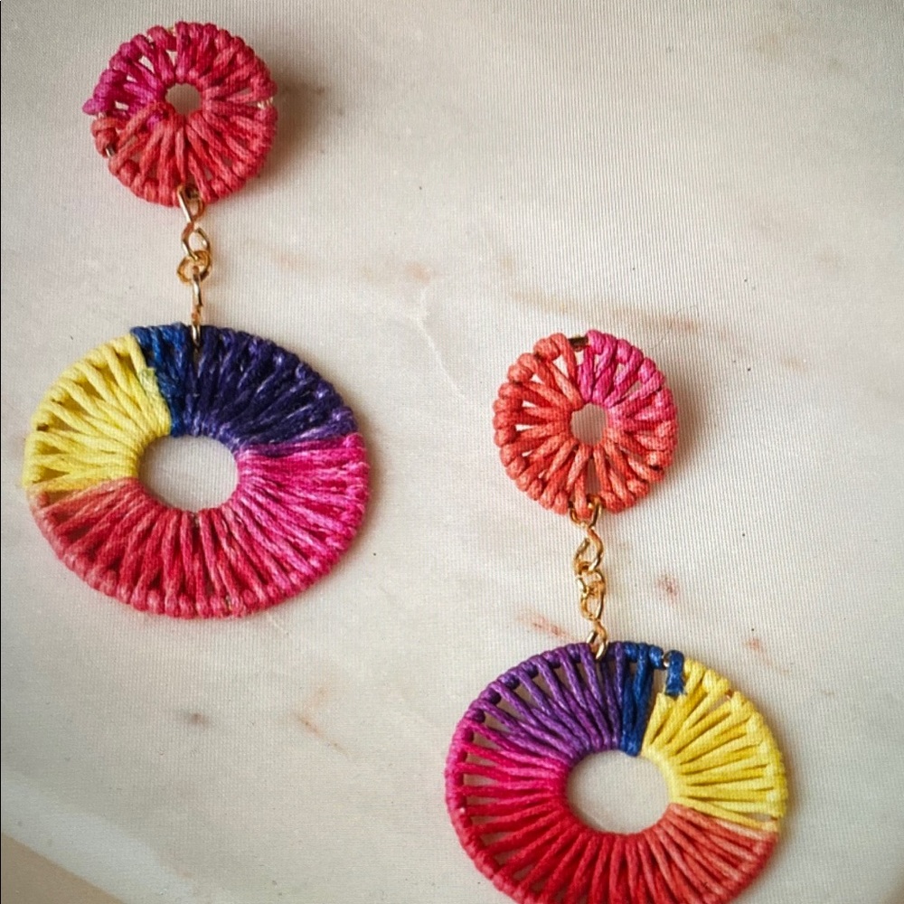 Boho drop ombré earrings